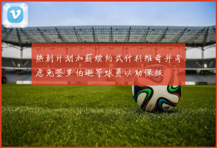 热刺计划加薪续约武什科维奇并考虑免签罗伯逊等球员以助保级